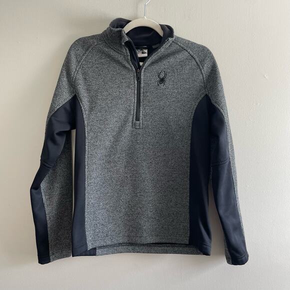 Spyder Active Men's Size S Pullover 1/4 Zip Jacket Long Sleeves Textured - Picture 1 of 8
